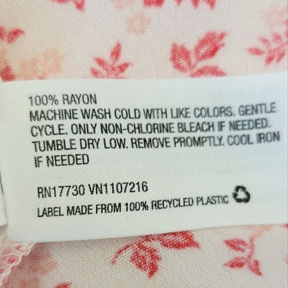 The Nines By Hatch Pink Floral Scoop Neck Flutter Sleeve Maternity Blouse Size M - Picture 8 of 8